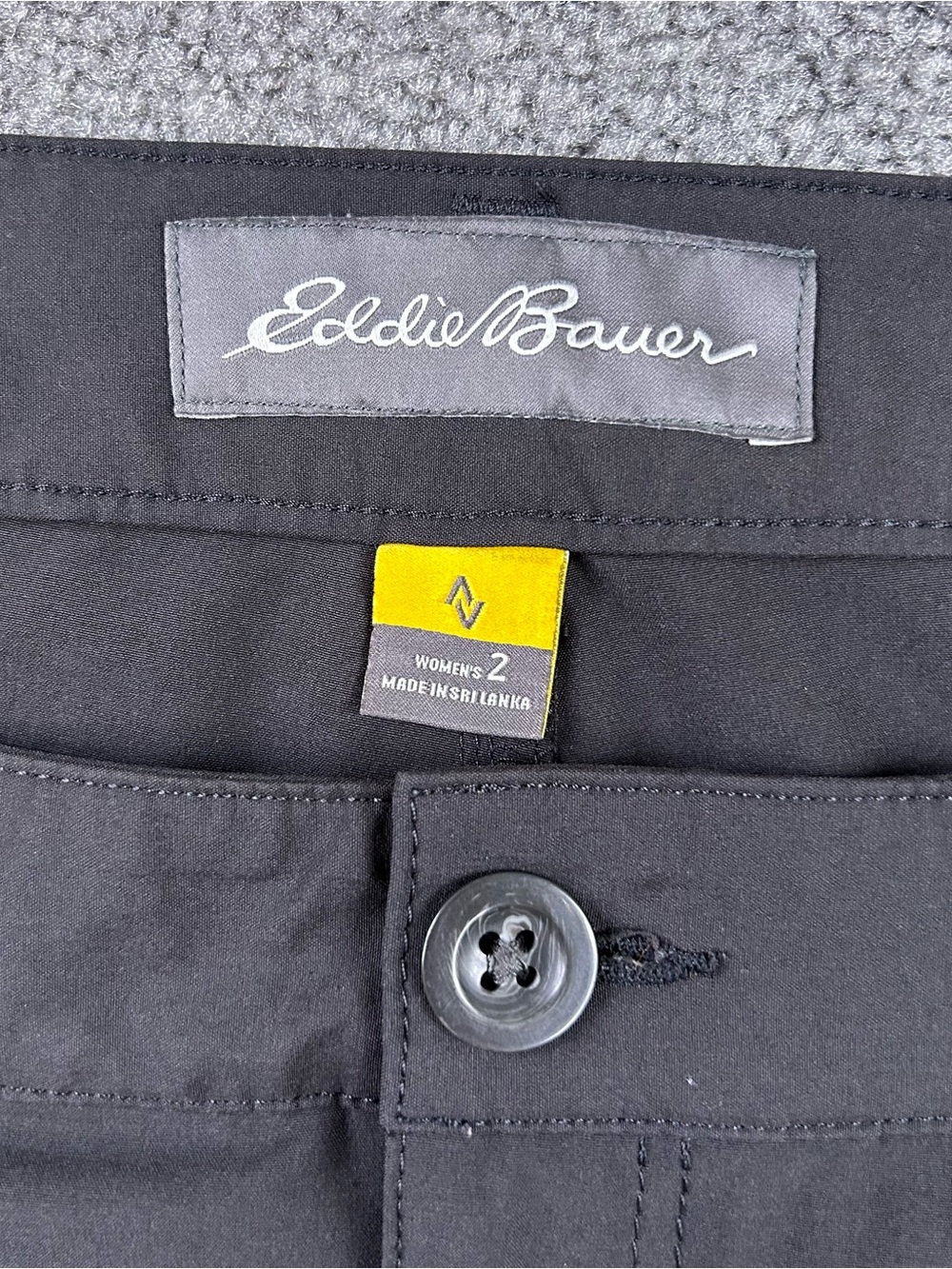 Eddie Bauer Travex Pants Womens 2 Slightly Curvy Fit 30x30 Stretch Black Hiking